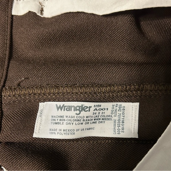 Wrangler 34x31 Brown Dress Jeans - Picture 2 of 2